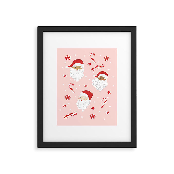 Peppermint Santas Framed Art Print Gallery Image 1