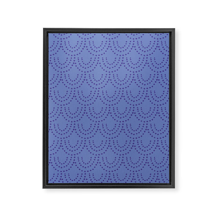 Periwinkle Scallops Framed Canvas Print Gallery Image 1