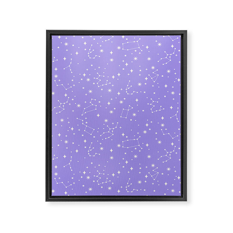 Purple Constellations Framed Canvas Print Gallery Image 6