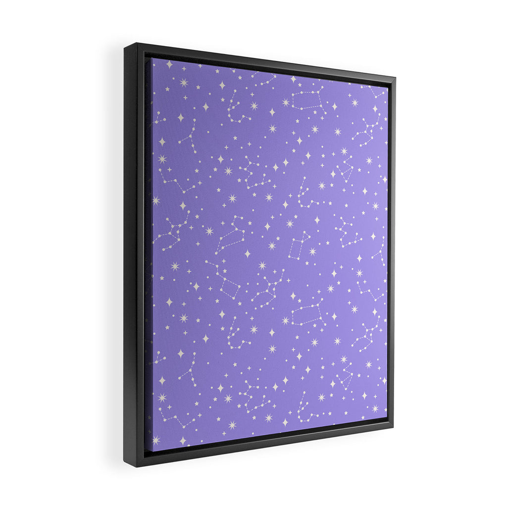 Purple Constellations Framed Canvas Print Gallery Image 2