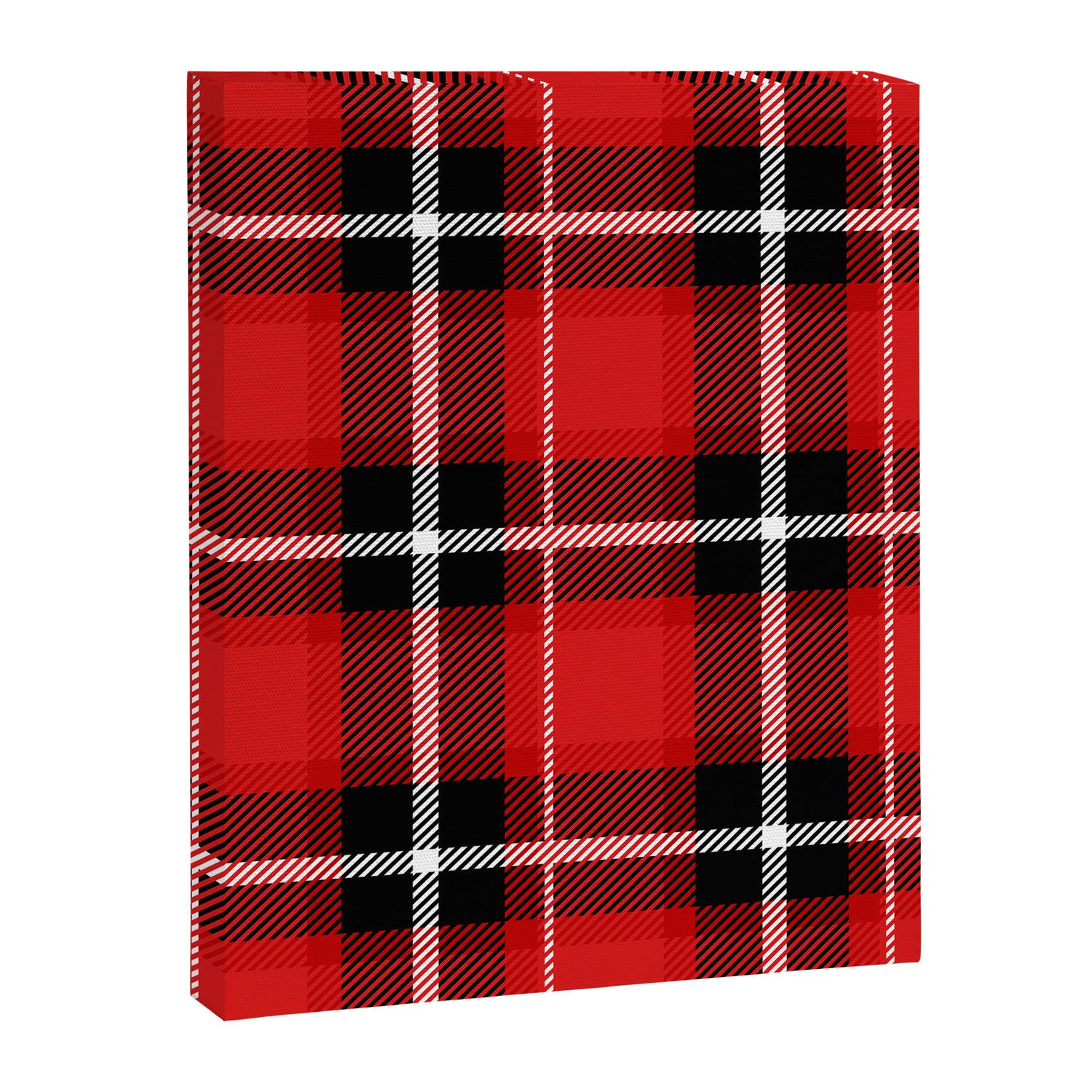 Red + Black Plaid Canvas Print Gallery Image 6