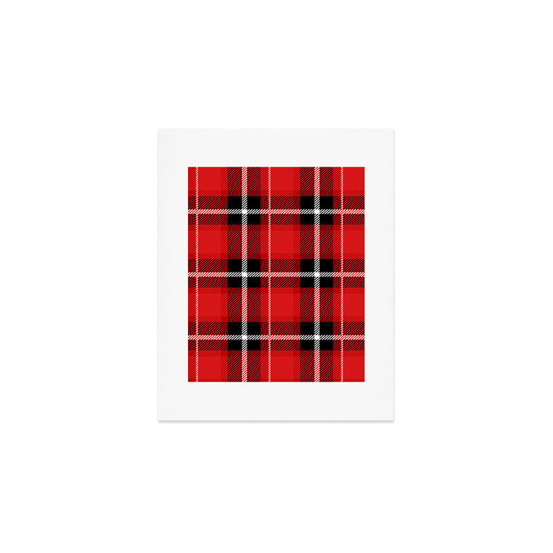 Red + Black Plaid Art Print Gallery Image 1