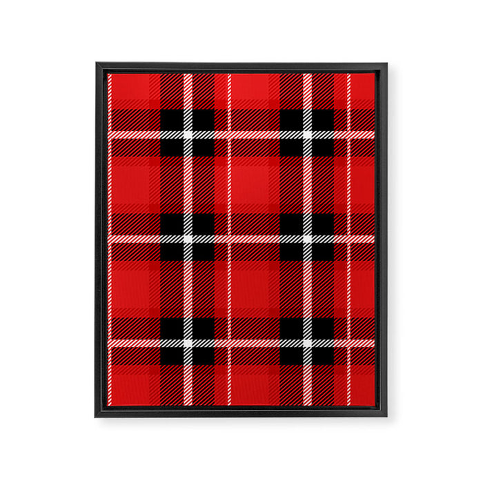 Red + Black Plaid Framed Canvas Print Gallery Image 1