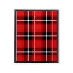 Red + Black Plaid Framed Canvas Print Gallery Image 6