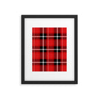 Red + Black Plaid Framed Art Print Gallery Image 5