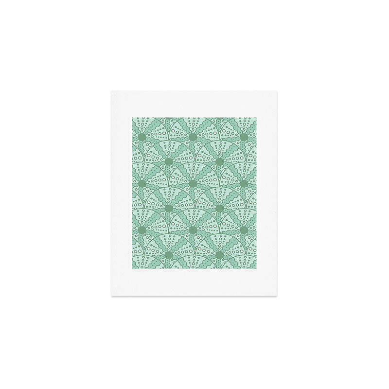 Sea Urchins - Aqua Blue Art Print Gallery Image 1