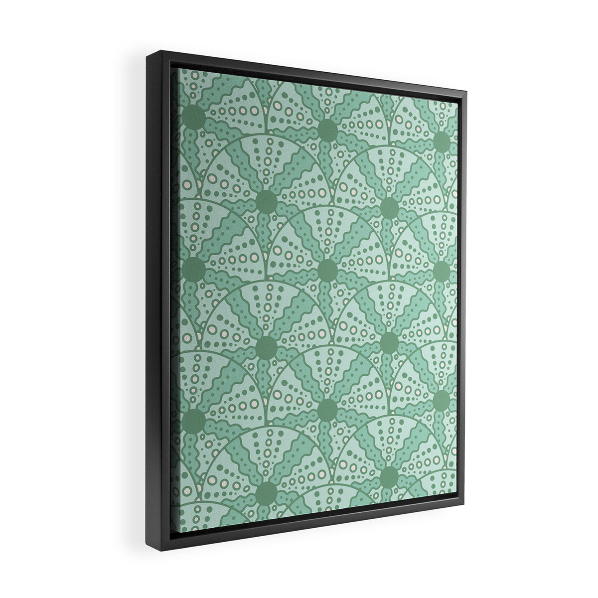Sea Urchins - Aqua Blue Framed Canvas Print Gallery Image 2