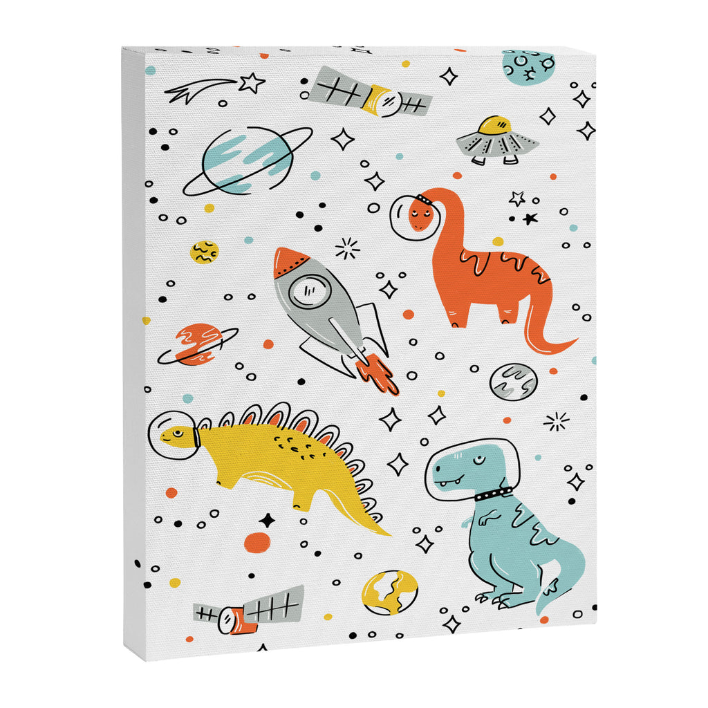Sketchy Space Dinosaurs Canvas Print Gallery Image 6