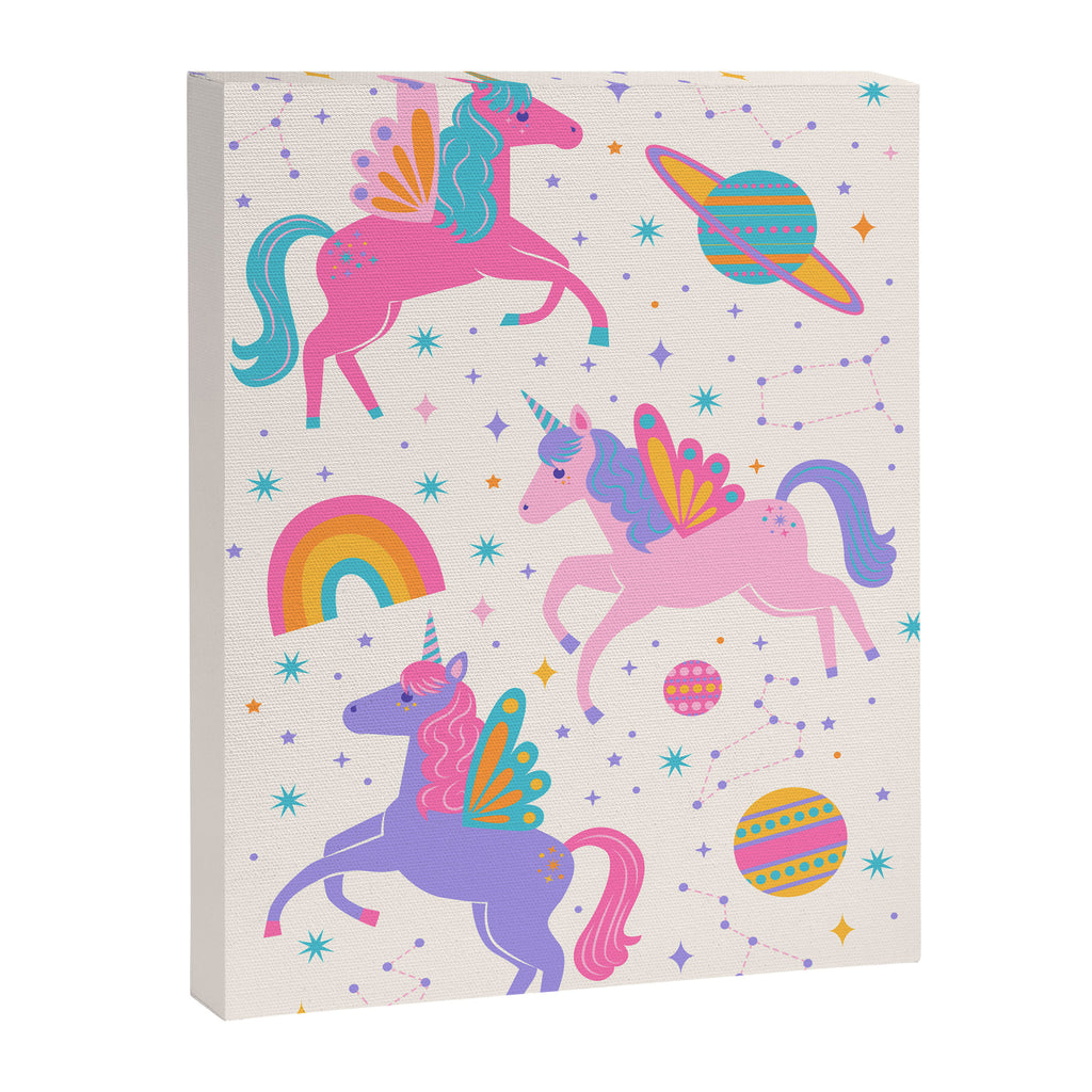 Space Unicorn - Neon Rainbow Canvas Print Gallery Image 8