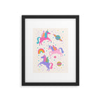 Space Unicorn - Neon Rainbow Framed Art Print Gallery Image 4