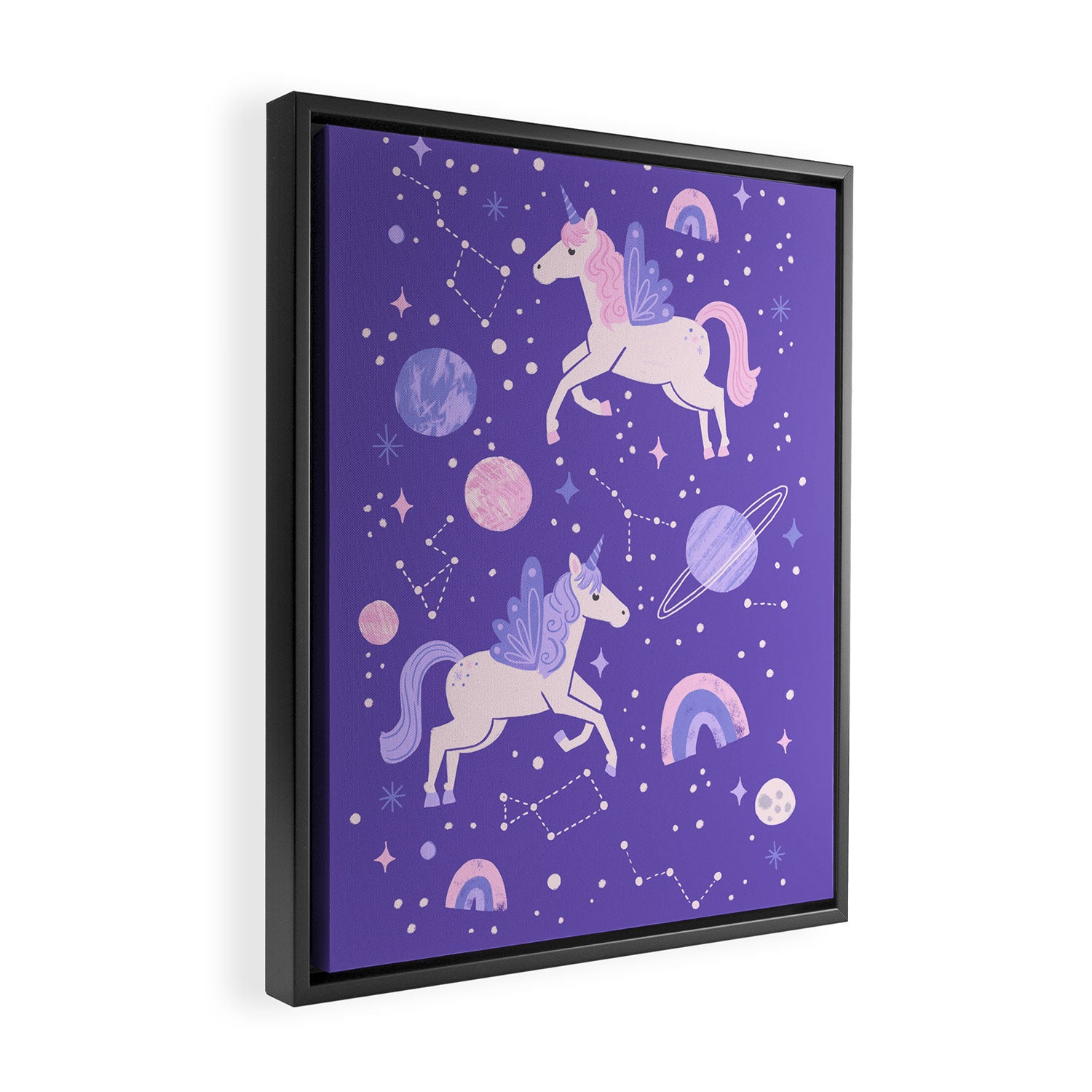 Space Unicorns Framed Canvas Print Gallery Image 2