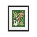 Sweet Christmas Cookies on Green Framed Art Print Gallery Image 5