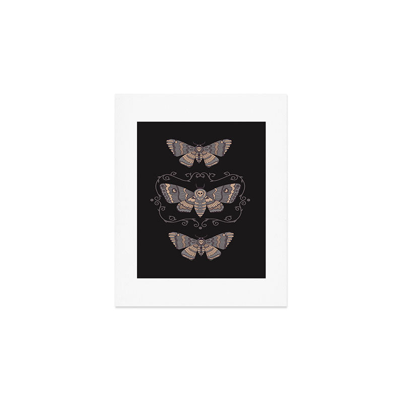 Taxidermy Death Moth at Midnight Art Print Gallery Image 1