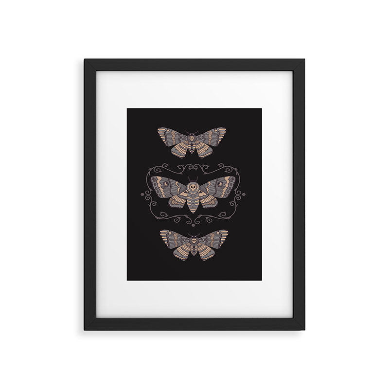 Taxidermy Death Moth at Midnight Framed Art Print Gallery Image 4