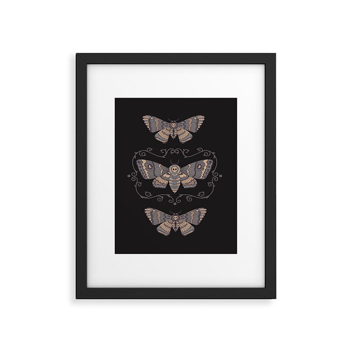 Taxidermy Death Moth at Midnight Framed Art Print Gallery Image 1