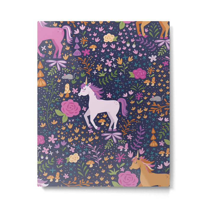 Unicorns Dancing in an Enchanted Garden Metal Print Gallery Image 1
