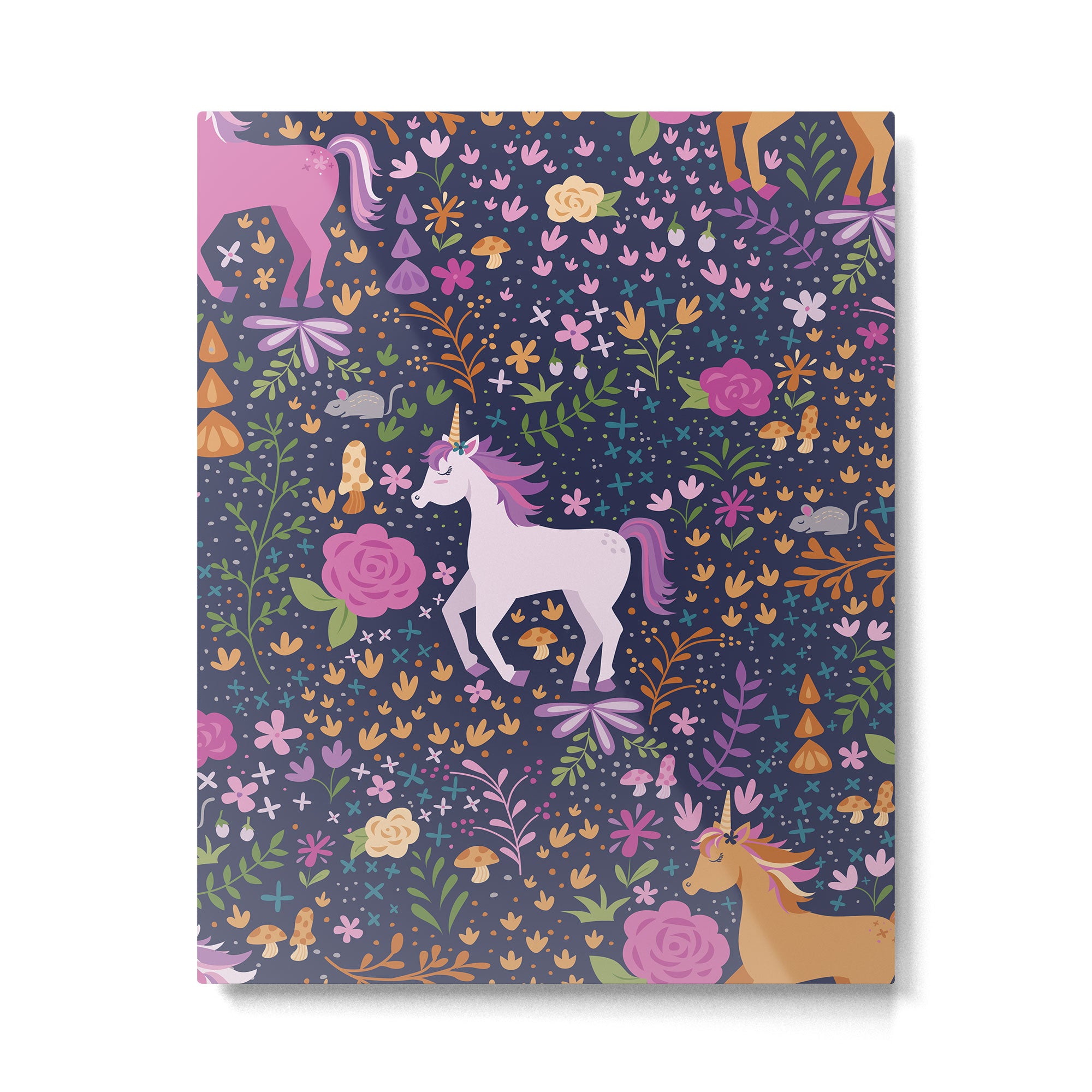 Unicorns Dancing in an Enchanted Garden Metal Print Gallery Image 6