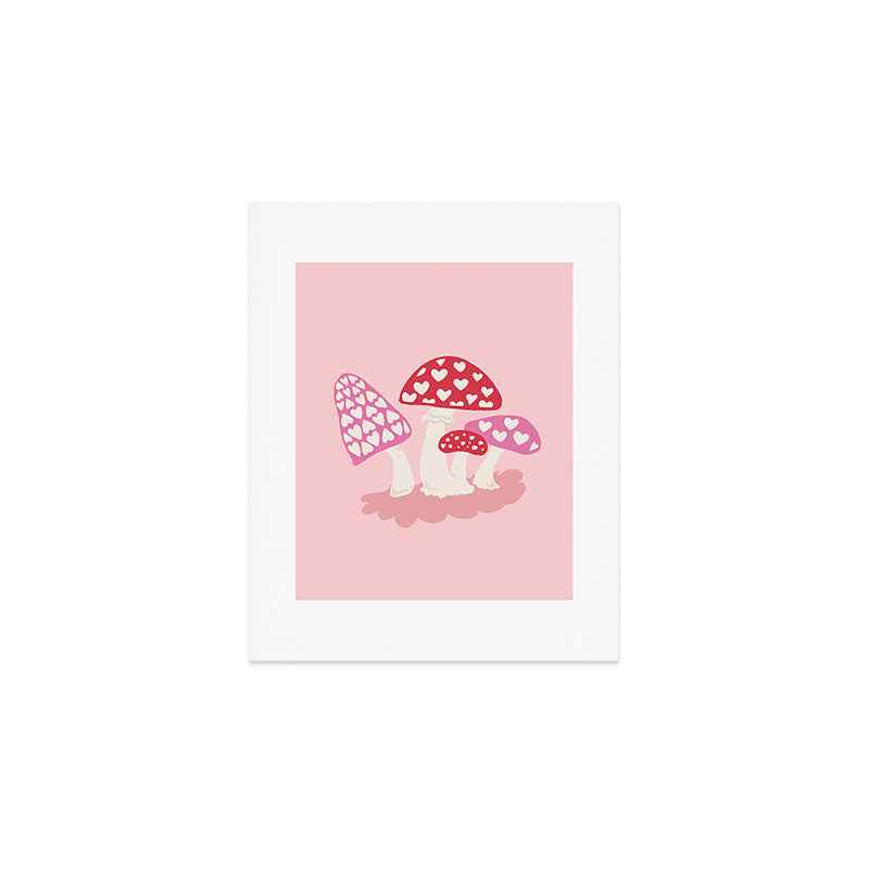 Valentine Mushrooms Art Print Gallery Image 1