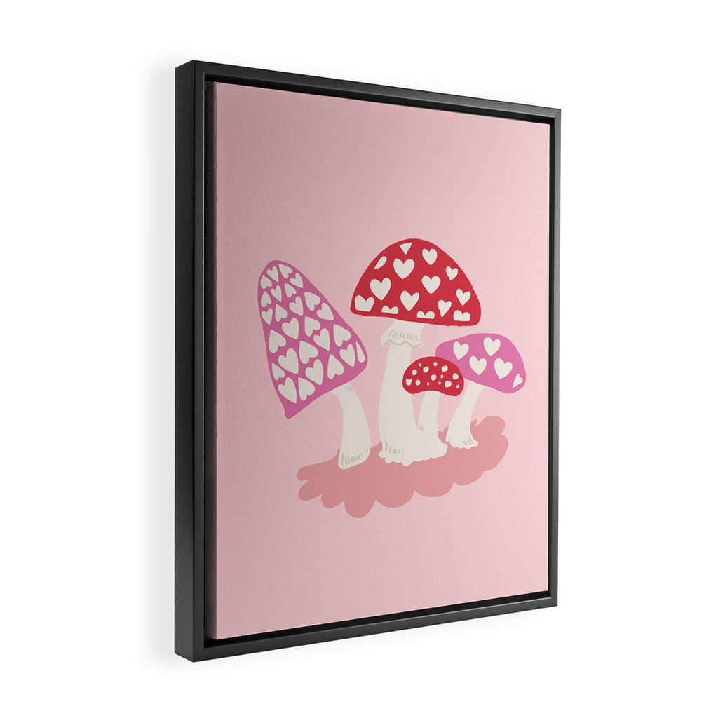 Valentine Mushrooms Framed Canvas Print Gallery Image 2