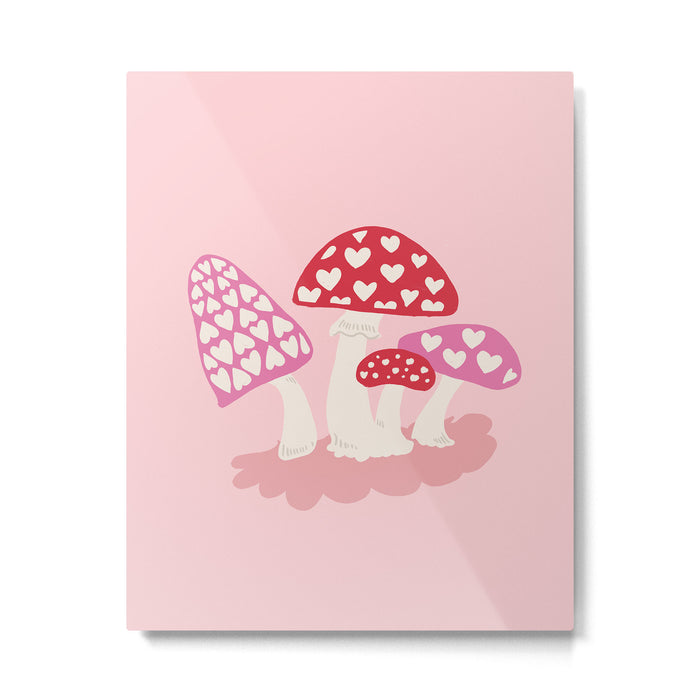 Valentine Mushrooms Metal Print Gallery Image 1