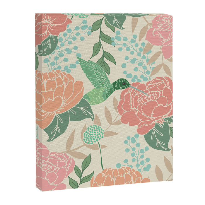 Victorian Garden with Hummingbird Canvas Print Gallery Image 1