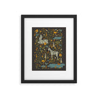 Zebras in Wild Fall Garden Framed Art Print Gallery Image 5