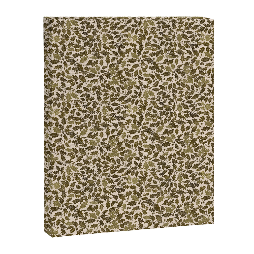 Autumn Oak Pattern in Olive Canvas Print Gallery Image 6