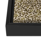 Autumn Oak Pattern in Olive Framed Canvas Print Gallery Image 3