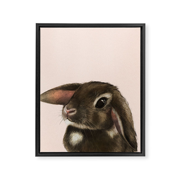 baby bunny Framed Canvas Print Gallery Image 1