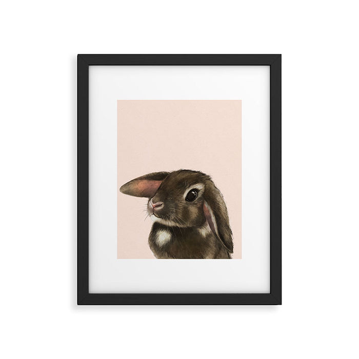 baby bunny Framed Art Print Gallery Image 1