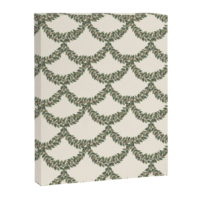 Boughs of Holly Pattern Canvas Print Gallery Image 1