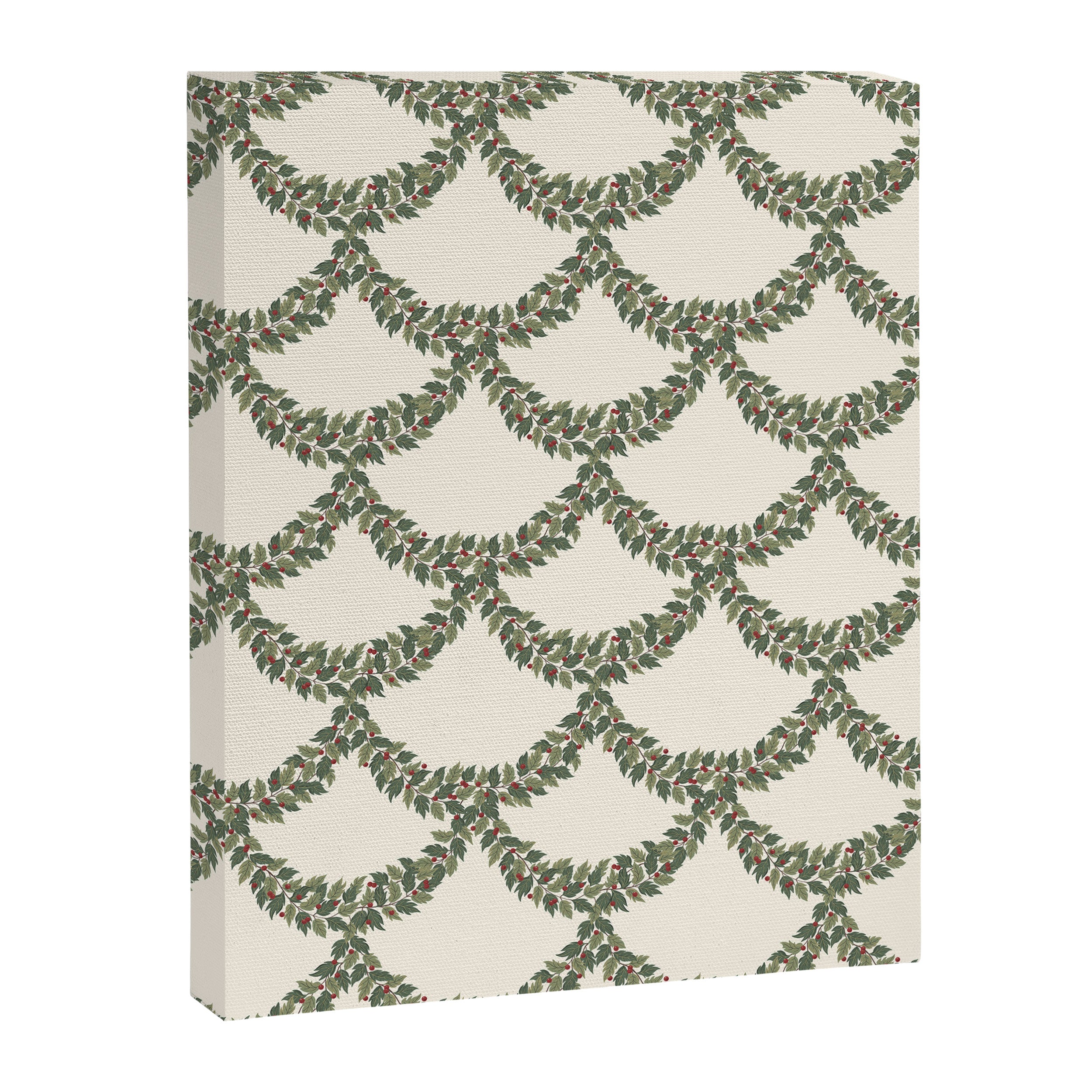 Boughs of Holly Pattern Canvas Print Gallery Image 6