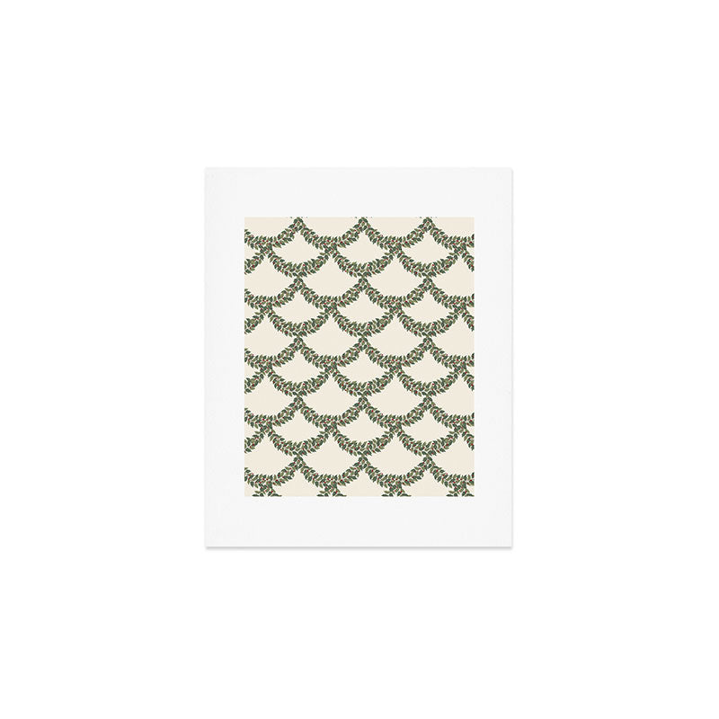 Boughs of Holly Pattern Art Print Gallery Image 1