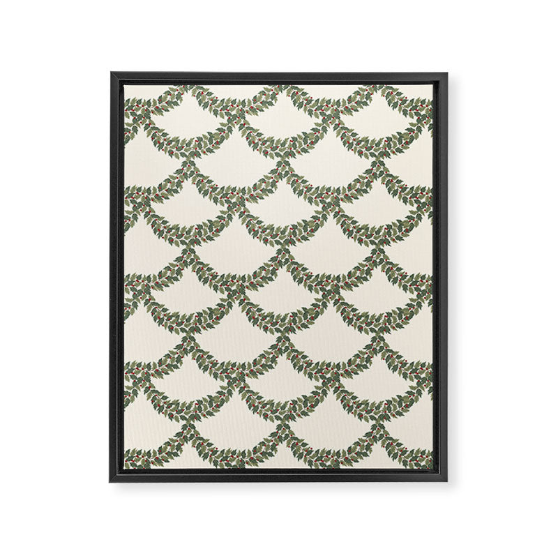 Boughs of Holly Pattern Framed Canvas Print Gallery Image 6