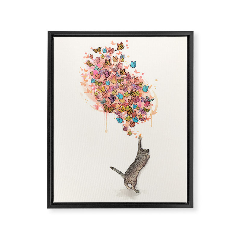 catching butterflies Framed Canvas Print Gallery Image 6