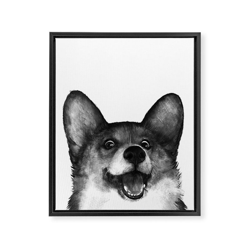 Corgi Framed Canvas Print Gallery Image 6