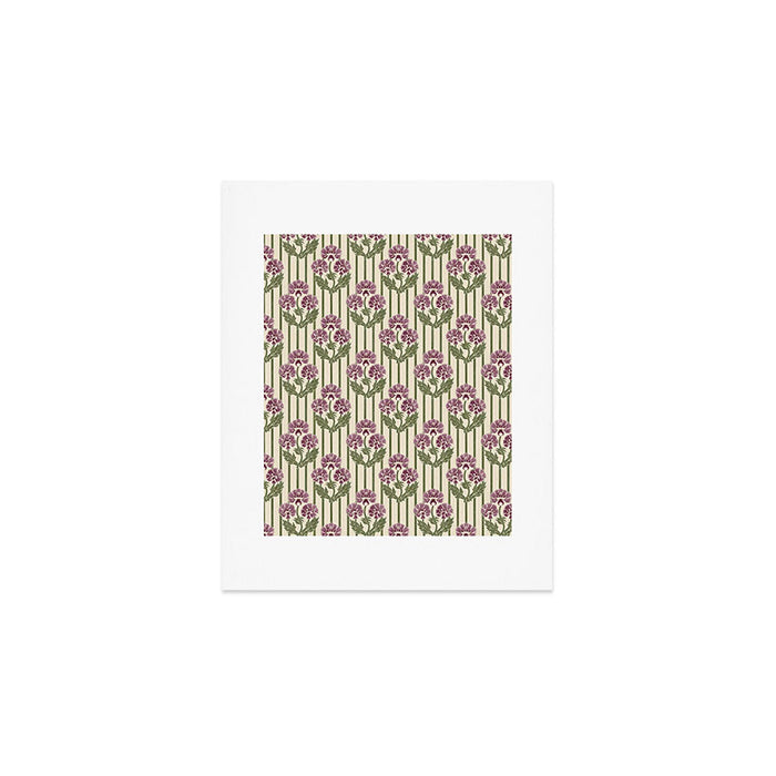 Highland Floral Stripe Art Print Gallery Image 1