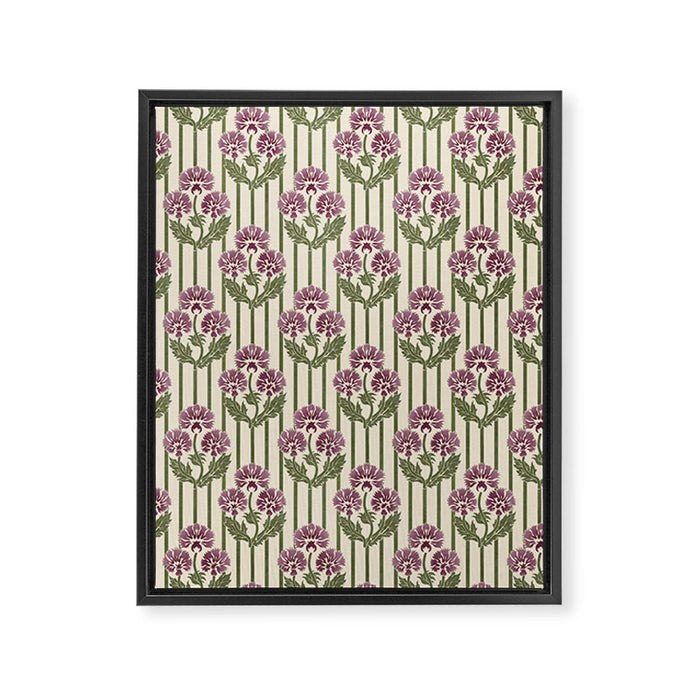 Highland Floral Stripe Framed Canvas Print Gallery Image 1