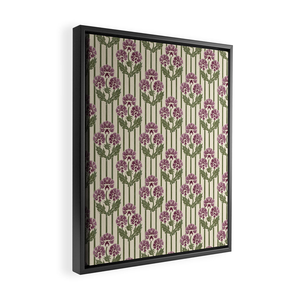 Highland Floral Stripe Framed Canvas Print Gallery Image 2