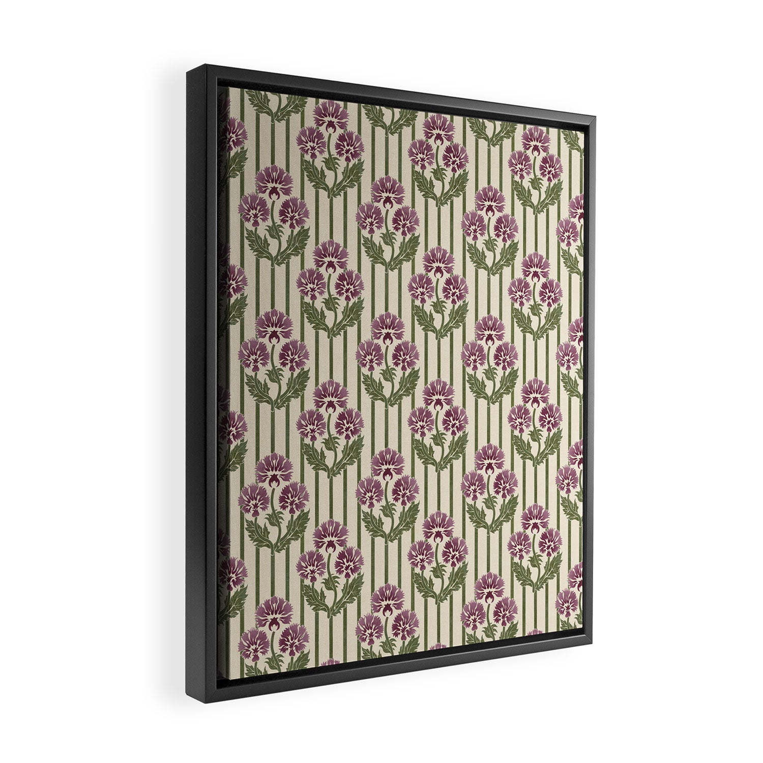 Highland Floral Stripe Framed Canvas Print Gallery Image 2