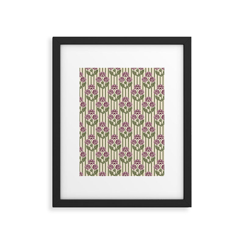 Highland Floral Stripe Framed Art Print Gallery Image 6
