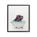 Hippo in the Bathtub  Framed Canvas Print Gallery Image 8