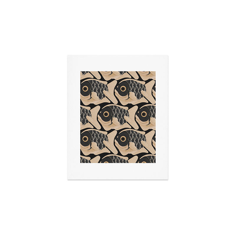 Japanese Koi Fish Pattern Art Print Gallery Image 1
