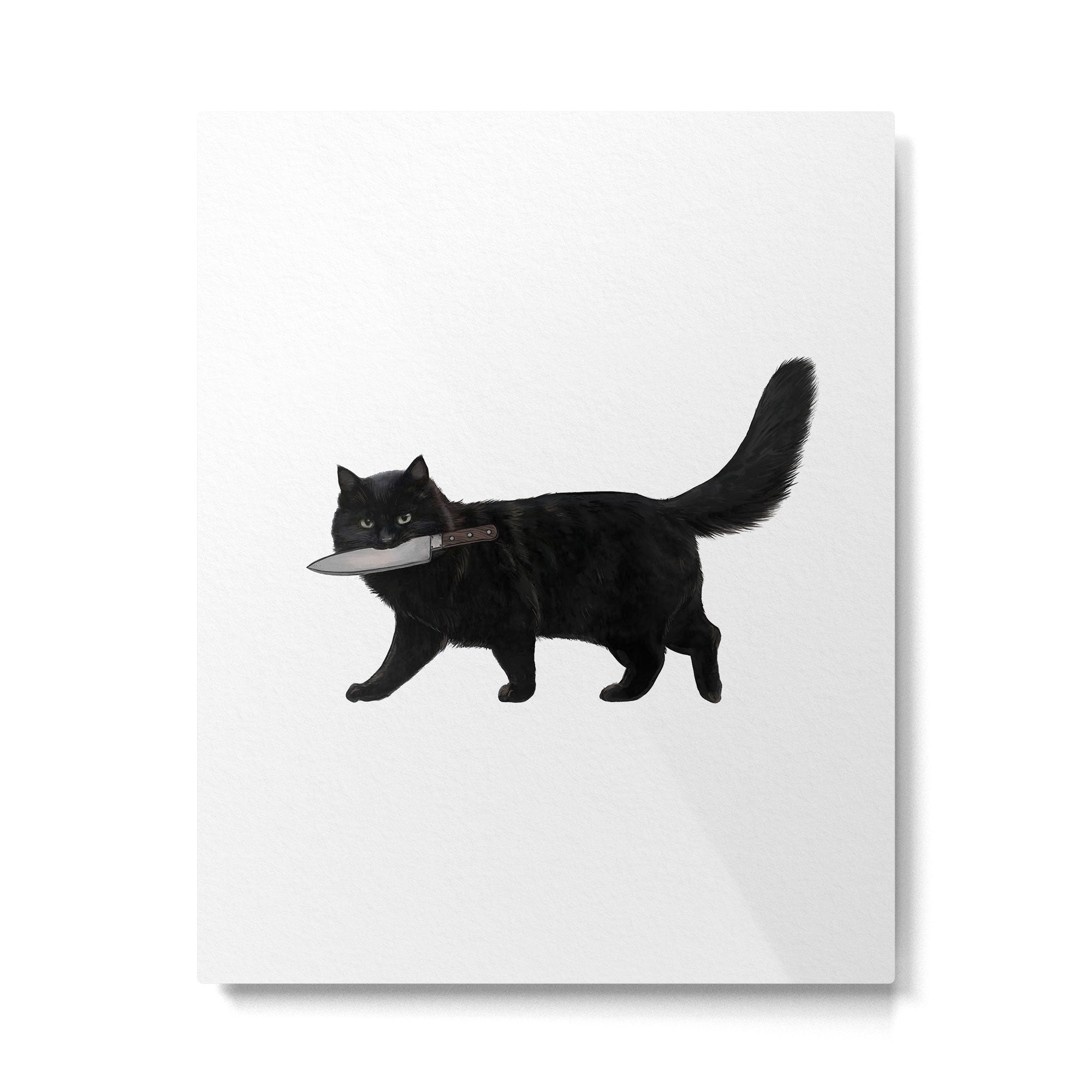 Knife Cat Metal Print Gallery Image 6