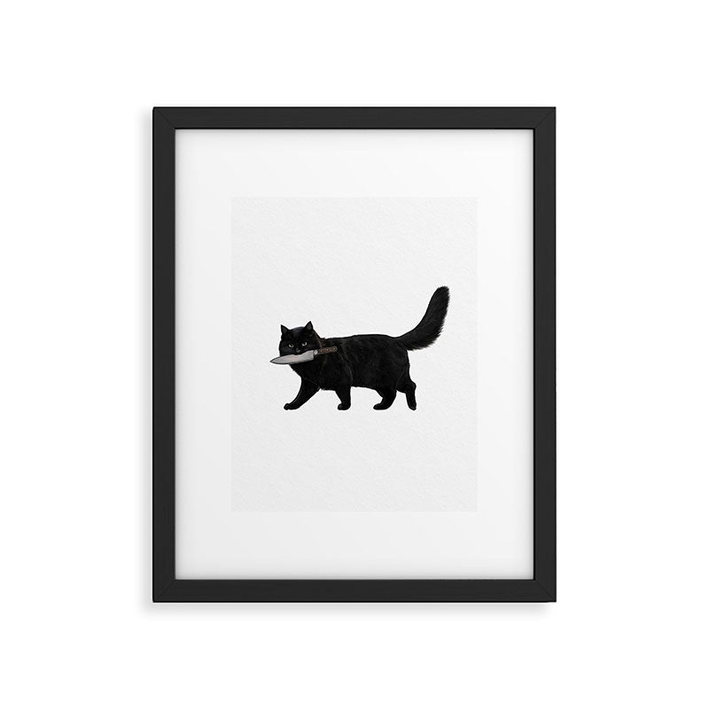 Knife Cat Framed Art Print Gallery Image 4