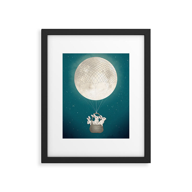 moon bunnies Framed Art Print Gallery Image 5