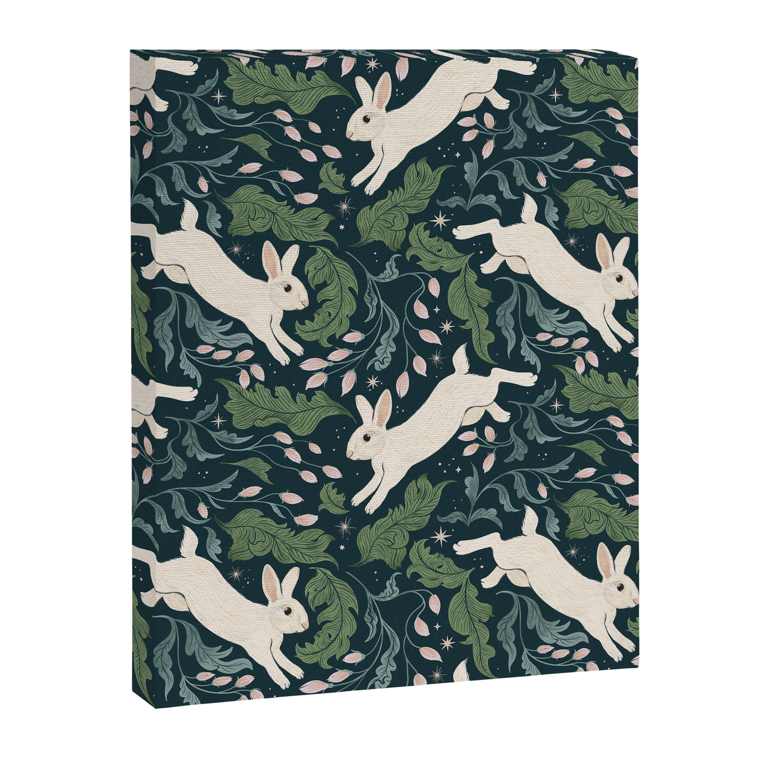 Moonlight Garden Bunnies Canvas Print Gallery Image 6