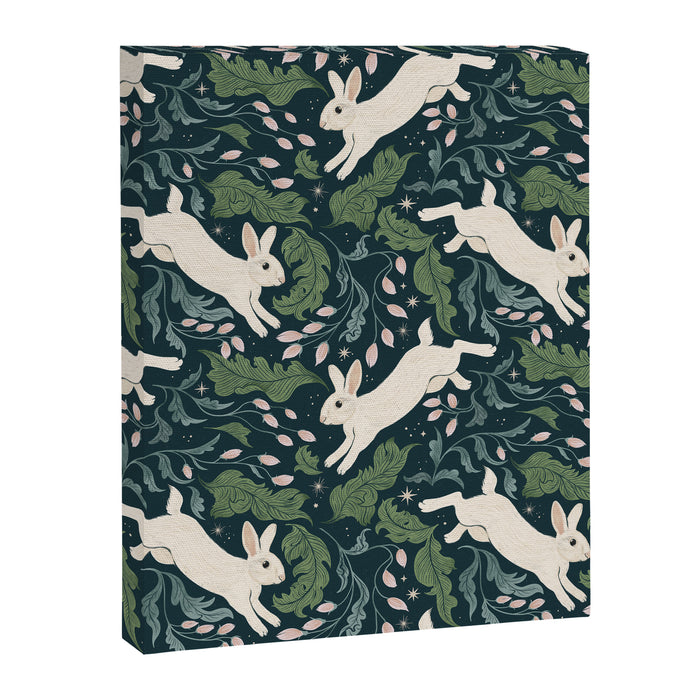 Moonlight Garden Bunnies Canvas Print Gallery Image 1