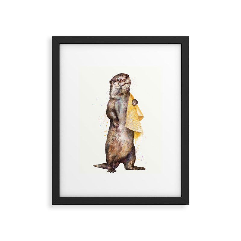 otter Framed Art Print Gallery Image 4