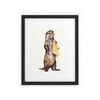 otter Framed Art Print Gallery Image 4